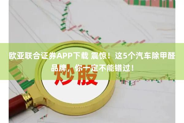 欧亚联合证券APP下载 震惊!这5个汽车除甲醛品牌,你一定不能错过!