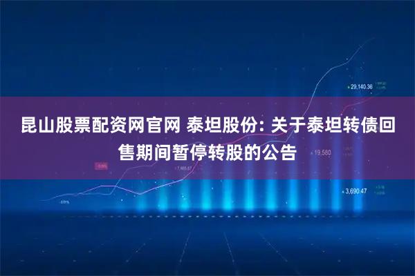 昆山股票配资网官网 泰坦股份: 关于泰坦转债回售期间暂停转股的公告